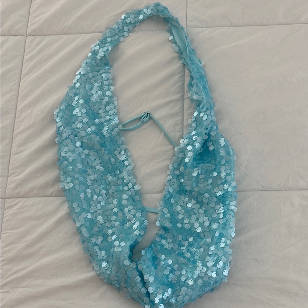 Pepper mayo backless sequin top